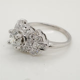 Vintage 1.02 Carat  Round Brilliant Cut Diamond Engagement Ring