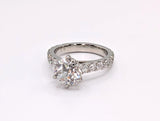 Platinum 2.35ct Old European Cut Diamond Engagement Ring