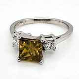 1.54 Brownish Yellow Diamond Engagement Ring