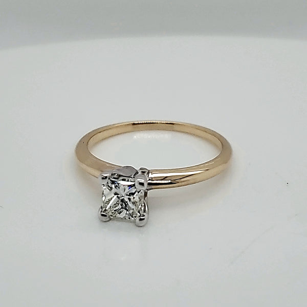 .82 Carat Princess Cut Diamond Solitaire Engagement Ring