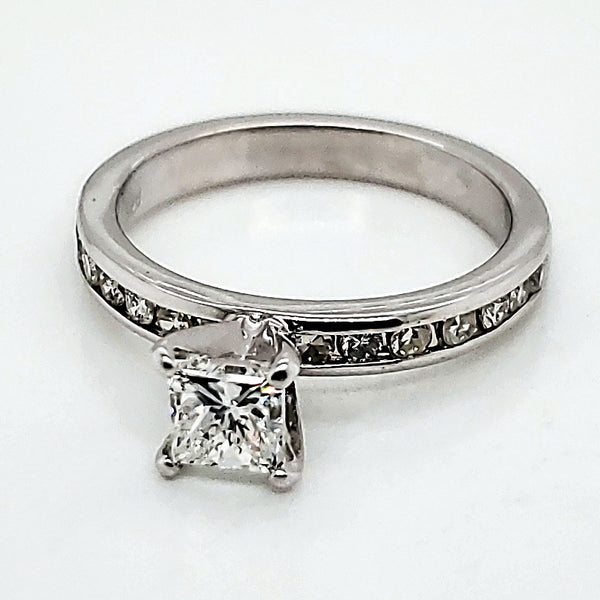 .52 Carat Princess Cut Diamond Engagement Ring 14kt White Gold