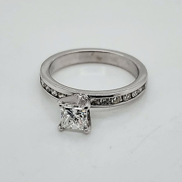 .52 Carat Princess Cut Diamond Engagement Ring 14kt White Gold