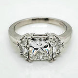 Platinum 2.00 Carat Princess Cut Diamond Engagement Ring