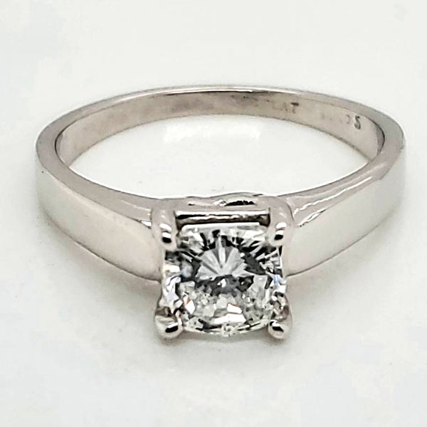 Platinum 1.09 Carat Infinity Princess Cut Diamond Engagement Ring