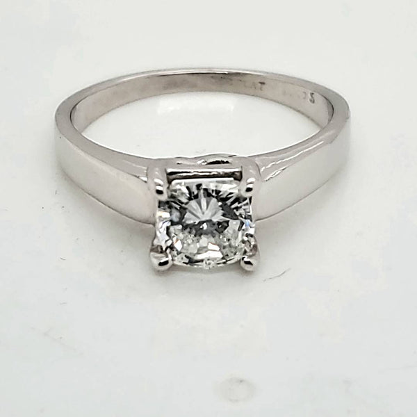 Platinum 1.09 Carat Infinity Princess Cut Diamond Engagement Ring