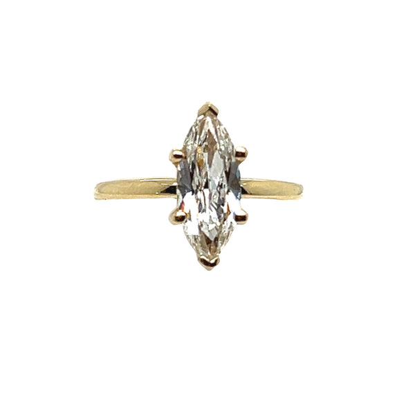 14kt Yellow Gold 1.33 Carat Marquise Cut Diamond Engagement Ring