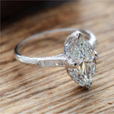 Vintage Platinum 1.60 Carat Marquise Cut Diamond Engagement Ring