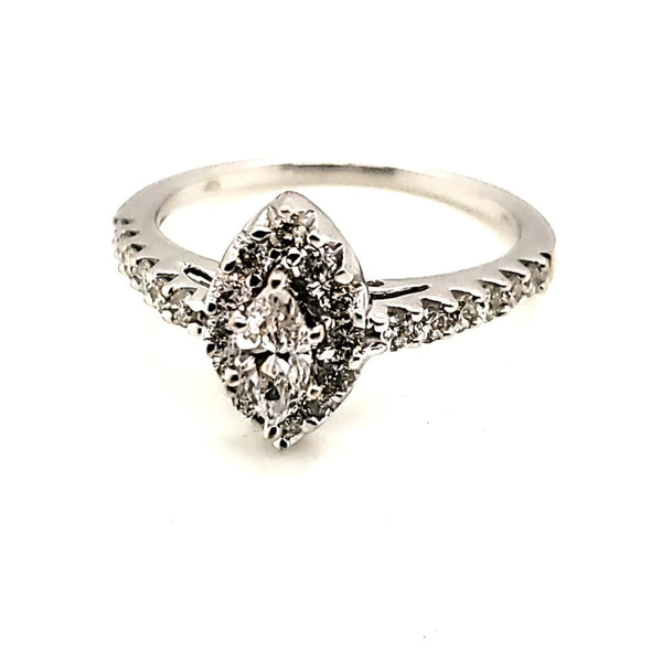 14kt White Gold .25 Carat Marquise Cut Diamond Engagement Ring