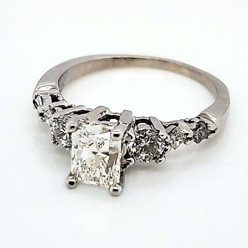 1.04 Carat Radiant Cut Diamond Engagement Ring