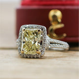 2.21 Carat Fancy Yellow Diamond Engagement Ring