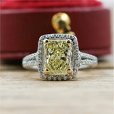 2.21 Carat Fancy Yellow Diamond Engagement Ring