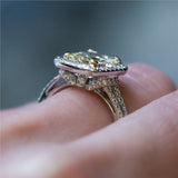 2.21 Carat Fancy Yellow Diamond Engagement Ring