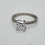 18kt White Gold 1.30 Carat Radiant Cut Diamond Engagement Ring