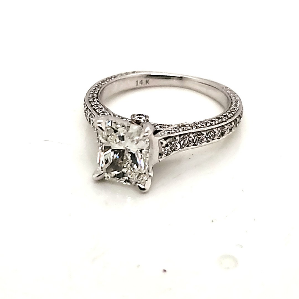 14kt White Gold 1.50 Carat Radiant Cut Diamond Engagement Ring