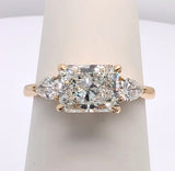 14kt Yellow Gold 2.01 Carat Radiant Cut Diamond Engagement Ring