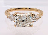 14kt Yellow Gold 2.01 Carat Radiant Cut Diamond Engagement Ring