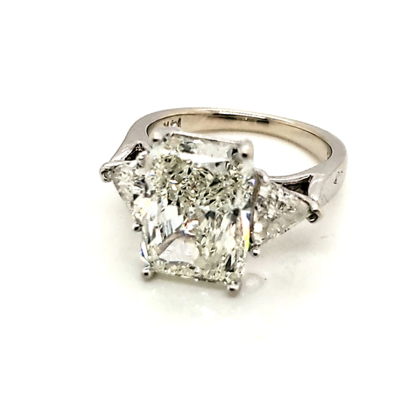 14kt White Gold 5.03 Carat Radiant Cut Diamond Engagement Ring