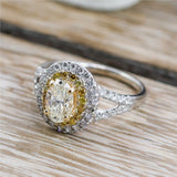 18kt Gold 1.14 Carat Oval Diamond Ring