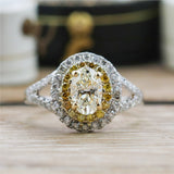 18kt Gold 1.14 Carat Oval Diamond Ring