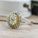 18kt Gold 1.14 Carat Oval Diamond Ring