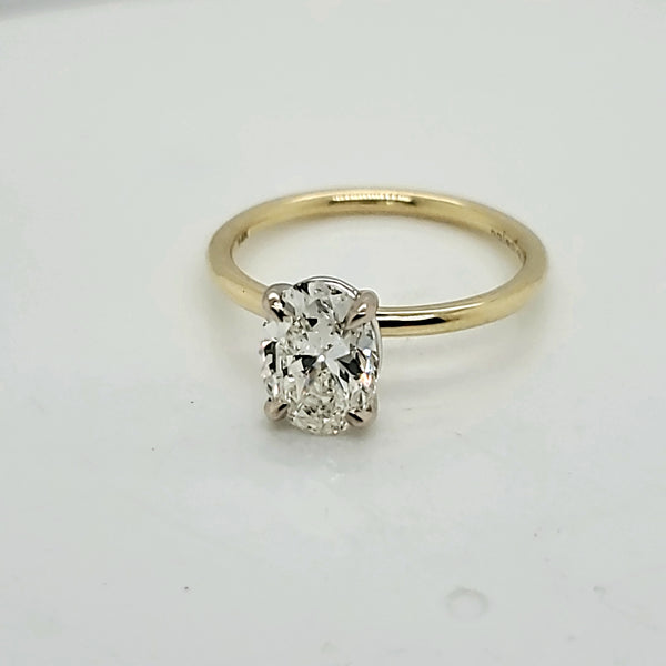 1.50 Carat Oval Diamond Solitaire Engagement Ring