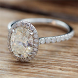 Pre-owned Tiffany $ Co 1.67 Carat Oval Diamond Engagement Ring