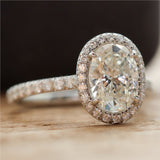 Pre-owned Tiffany $ Co 1.67 Carat Oval Diamond Engagement Ring