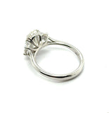 2.51 Ctw 14Kt White Gold Three Stone Diamond Engagment Ring