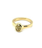1.03 Ct Oval Fancy Yellow Engagement Ring