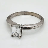 14kt White Gold .91 Carat Emerald Cut Diamond Engagement Ring