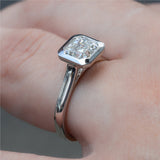 14kt White Gold 1.35 Carat Asscher Cut Diamond Engagement Ring