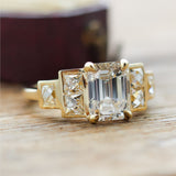2.64 Carat Emerald Cut Diamond Engagement Ring
