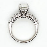 18kt White Gold 2.01 Carat Emerald Cut Diamond Engagement Ring