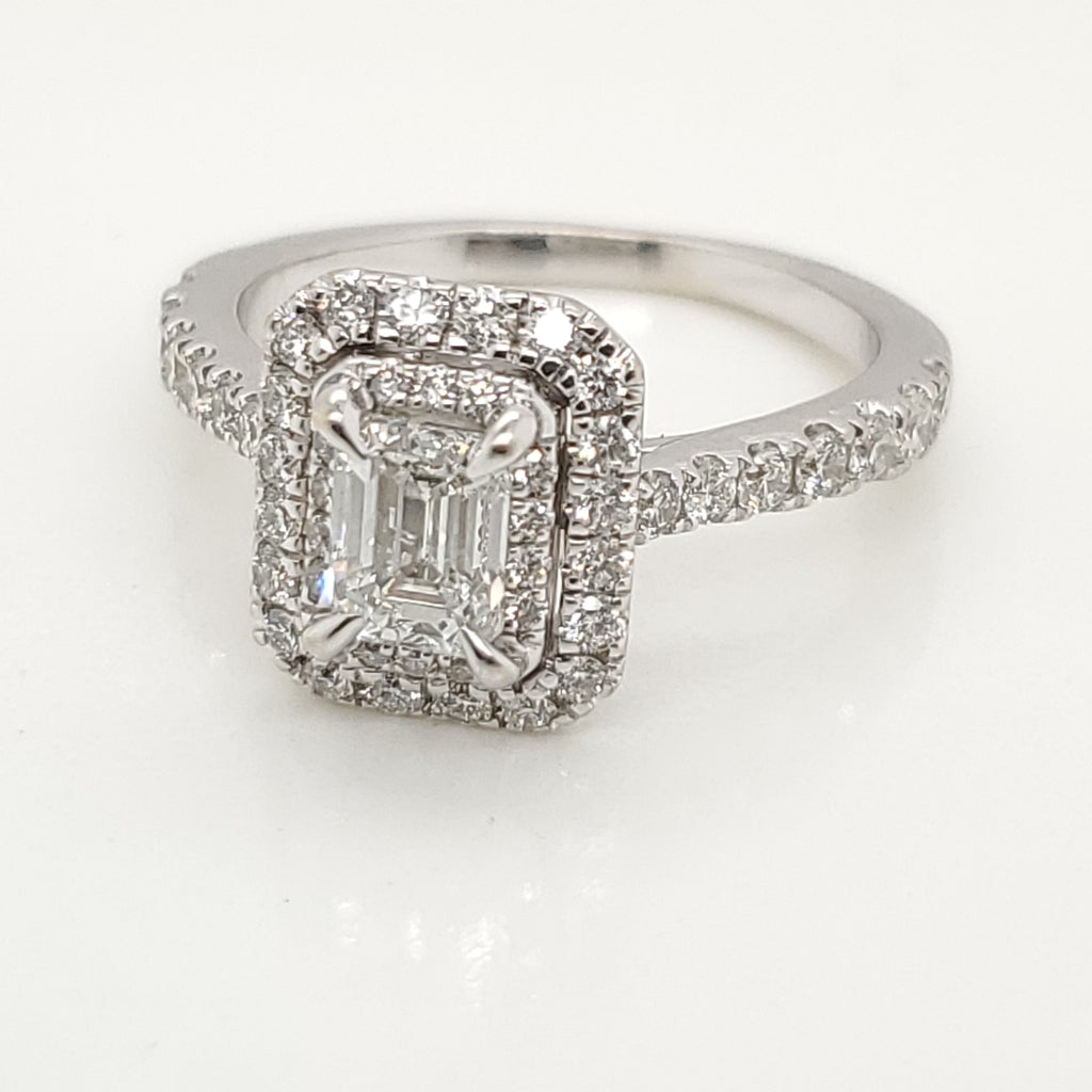 14kt White Gold .50 Carat Emerald Cut Diamond Engagement Ring