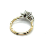 1.93 Ctw 14Kt Yellow And White Gold Emerald Cut Diamond Engagement Ring