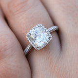 18kt White Gold 2.01 Carat Cushion Cut Diamond Engagement Ring