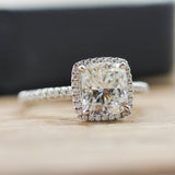 18kt White Gold 2.01 Carat Cushion Cut Diamond Engagement Ring