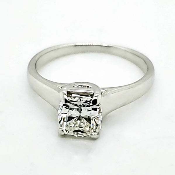 14kt White Gold 1.09 Carat Cushion Cut Diamond Engagement Ring