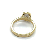 14Kt Yellow Gold 1.50 Carat Cushion Cut Diamond Solitaire Engagement Ring