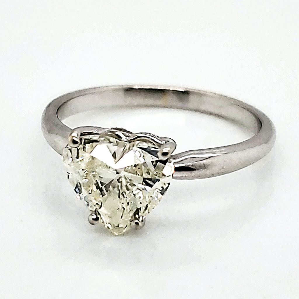 2.18 Carat Heart Shaped Diamond Engagement Ring