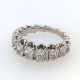 Custom Design Marquise Diamond Band In 14Kt White Gold