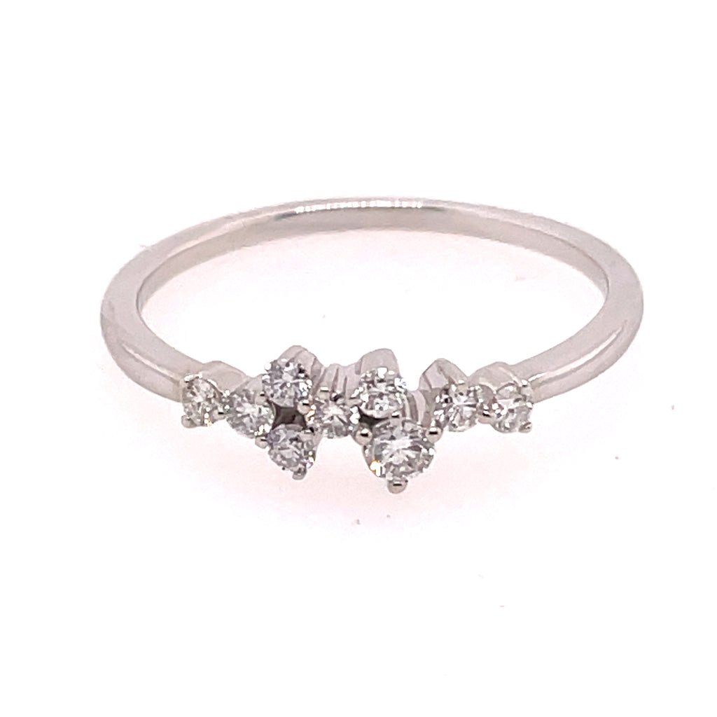 White Gold Diamond Stackable Band