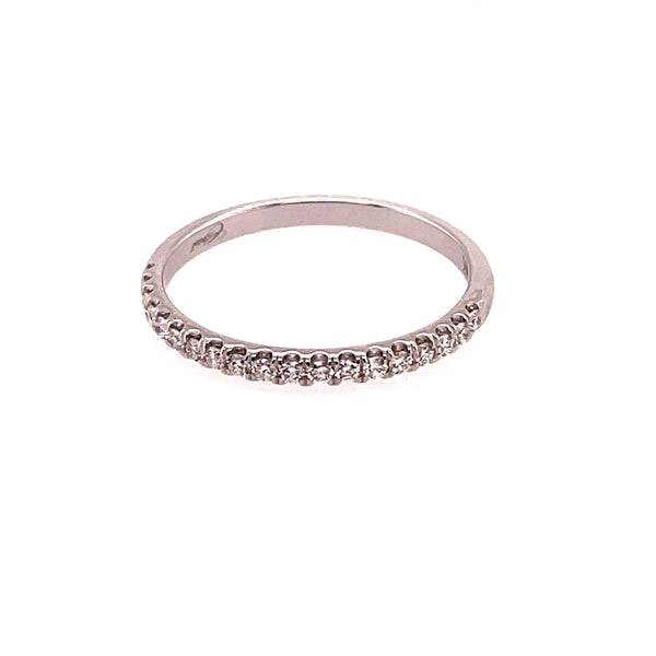 14Kt White Gold Diamond Stackable Wedding Band