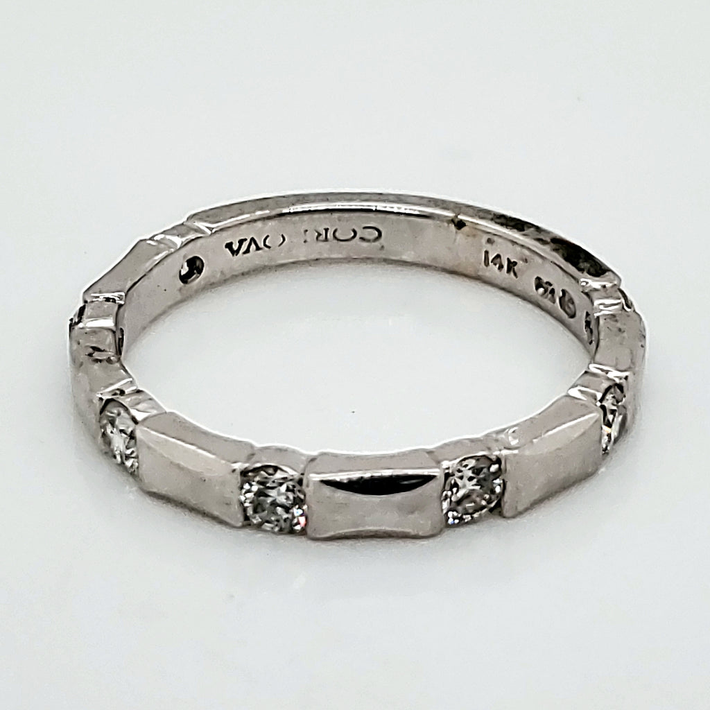 14kt White Gold Diamond Wedding Band