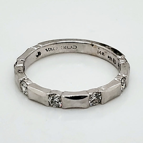 14kt White Gold Diamond Wedding Band