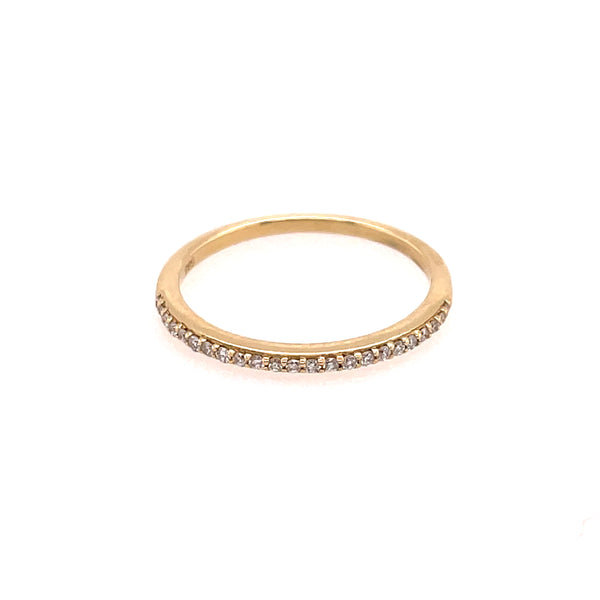 14kt Yellow Gold Stackable Diamond Wedding Band