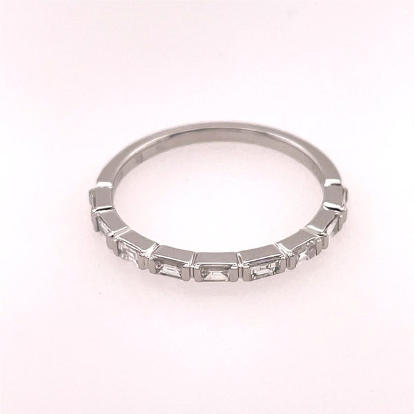 14kt White Gold Diamond Stackable Wedding Band