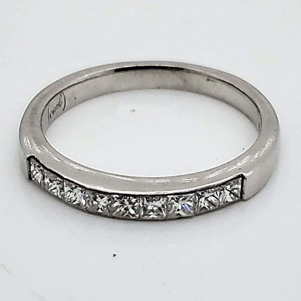 Platinum Princess Cut Diamond Wedding Band