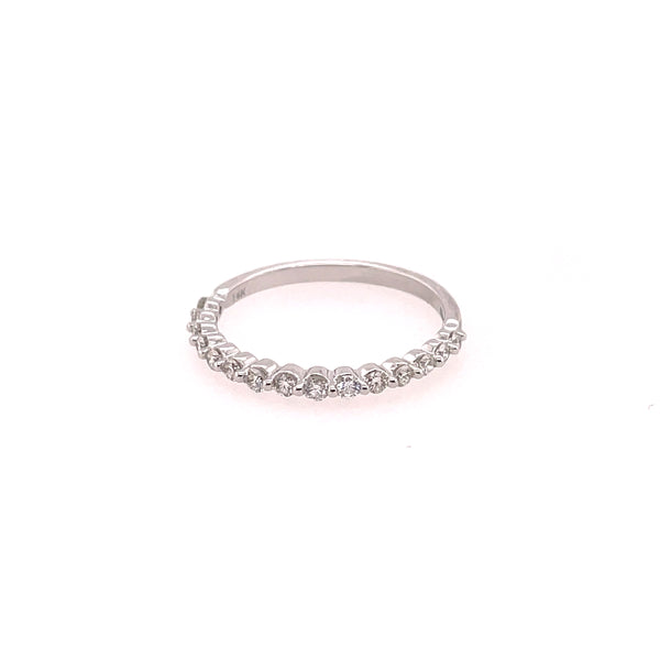 14kt White Gold Shared Prong Diamond Band