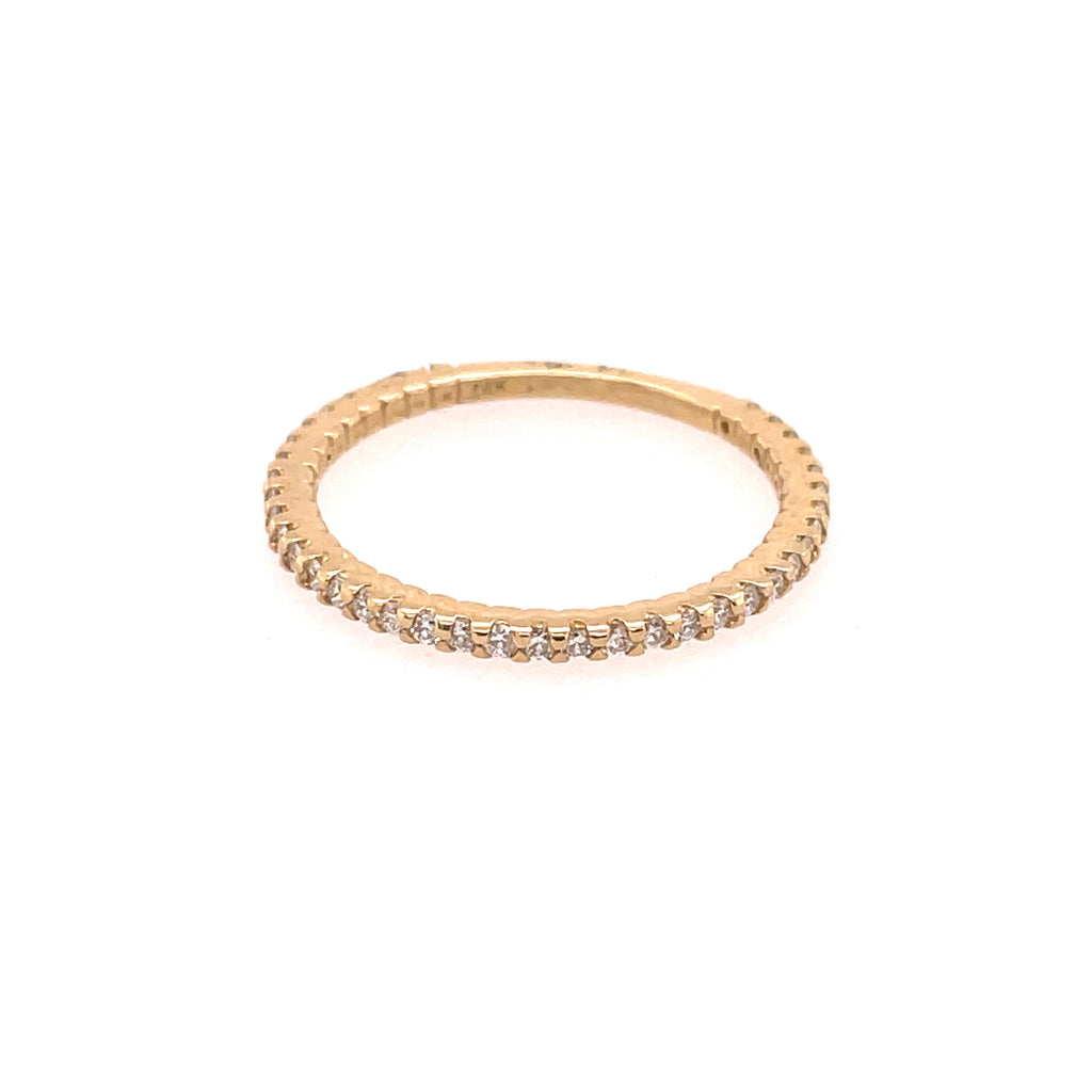 14kt Yellow Gold Diamond Stackable Wedding Band